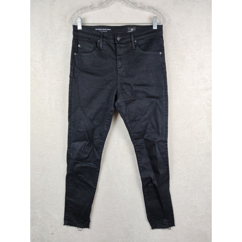 Adriano Goldschmied The Farrah Skinny Ankle Black Denim Jeans Size 29